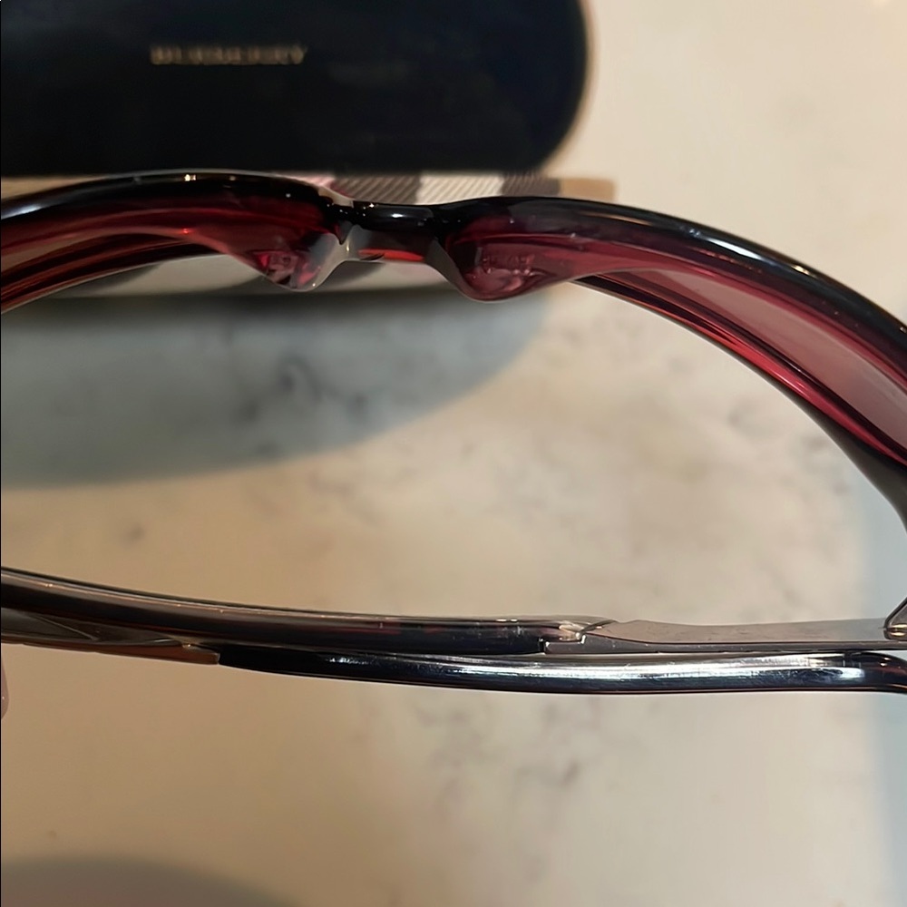 Burberry Women's Red Sunglasses - Picture 6 of 9
